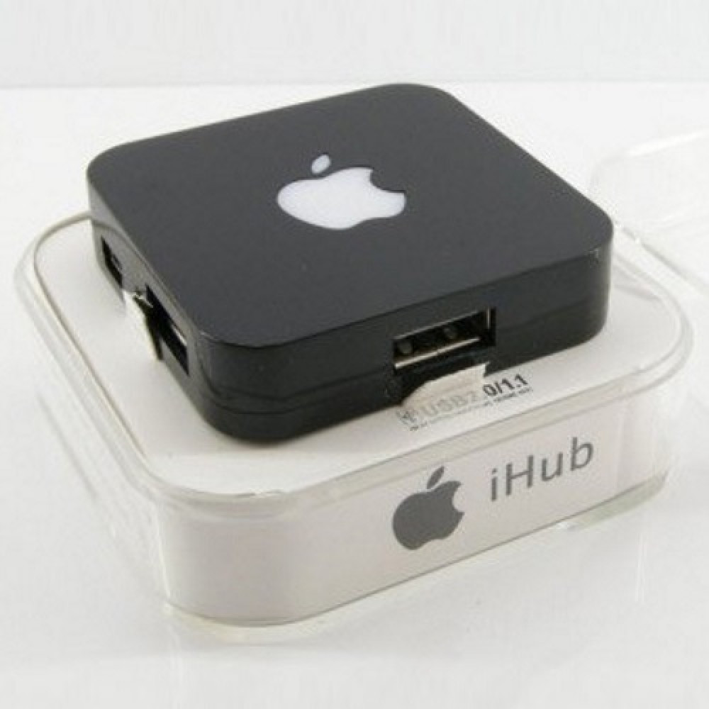 Хаб USB 2.0 4-х портовий IHUB-2 Чорний, фото 1