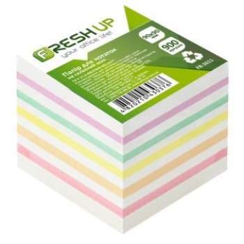 Блок паперу для нотаток кольоровий 90х90х900 неклеєний Fresh FR-2611
