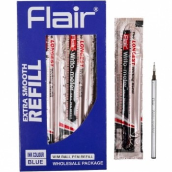 Стрижень кульковий синій для ручки Writo-meter 10км Flair, фото 1
