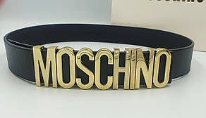 Ремінь Moschino шкіряний із золотою фурнітурою
