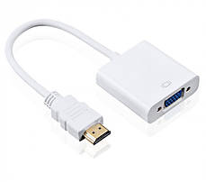 Кабель перехідник Alitek HDMI - VGA адаптер, Білий, фото 3