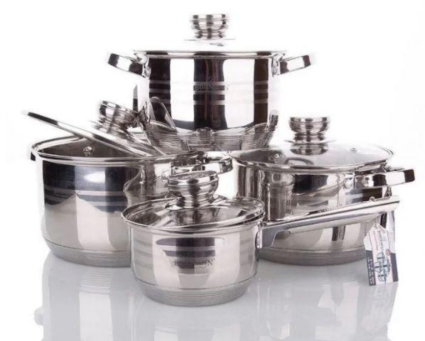 Комплект посуду BOHMANN з нержавіючої сталі 12 пр 1244-12-71244BH