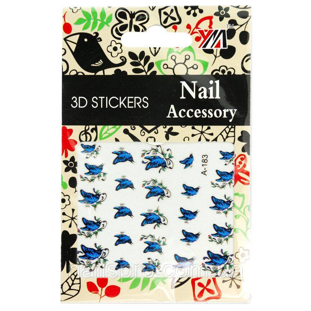 Наклейки 3D для дизайну нігтів Nail Accessory — A-185
