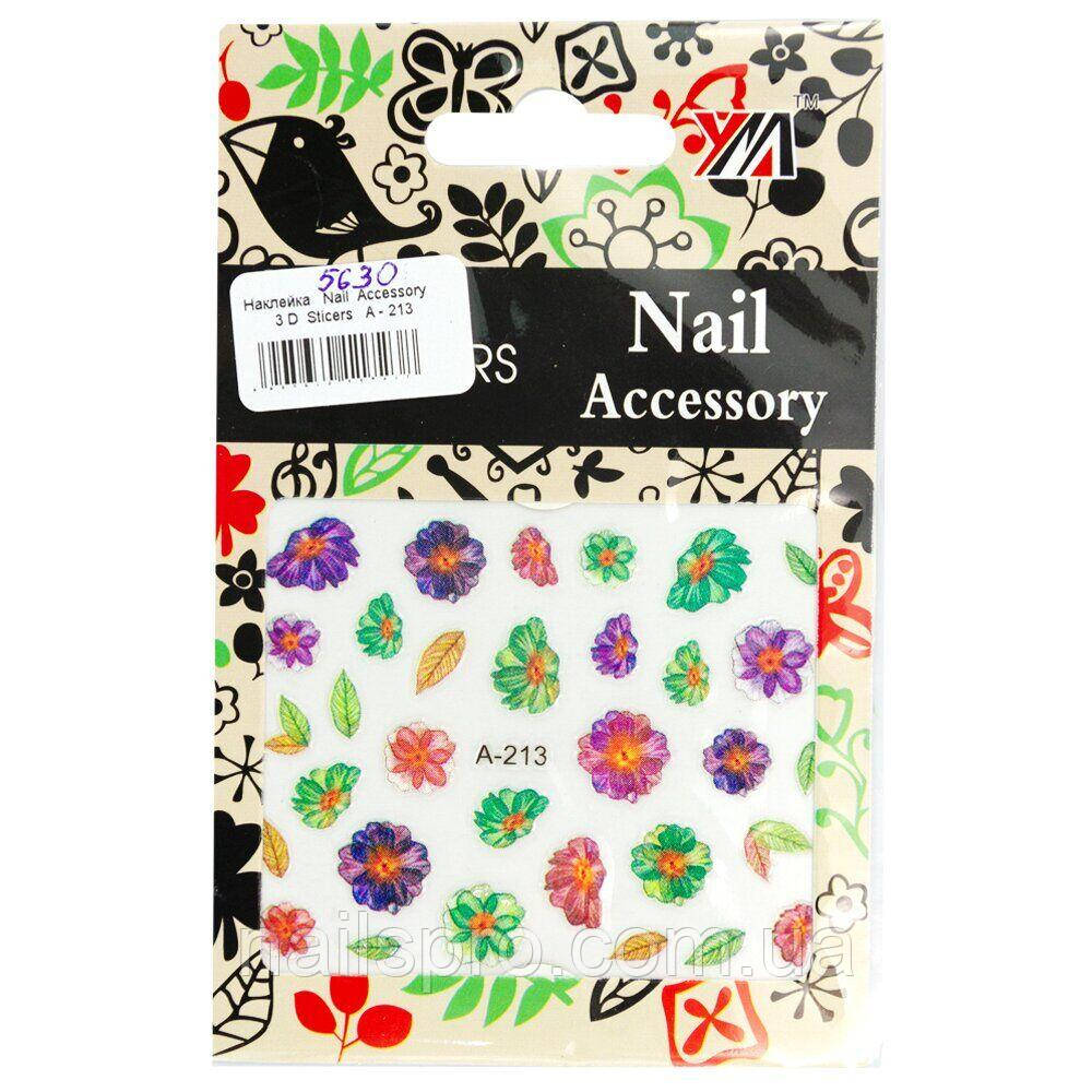 Наклейки 3D для дизайну нігтів Nail Accessory — A-213