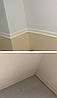 Плінтус настінний самоклеючий стельовий багет 2350*80 мм гнучкий широкий плоский білий, фото 3