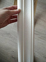 Плінтус настінний самоклеючий стельовий багет 2350*80 мм гнучкий широкий плоский білий, фото 3