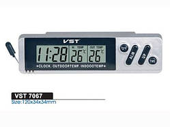 Автомобільний годинник з термометром vst-7067