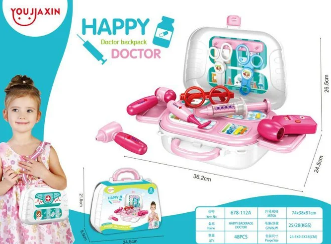 Дитяча валізка "HAPPY DOCTOR" 13 деталей / набір доктора, фото 1