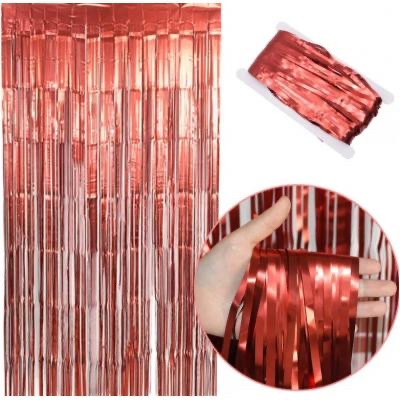 Шторка з фольги для фотозони (1х2метра) червона