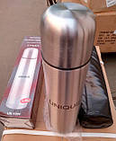 Термос металевий UN-1004, 1 л з чохлом, фото 7