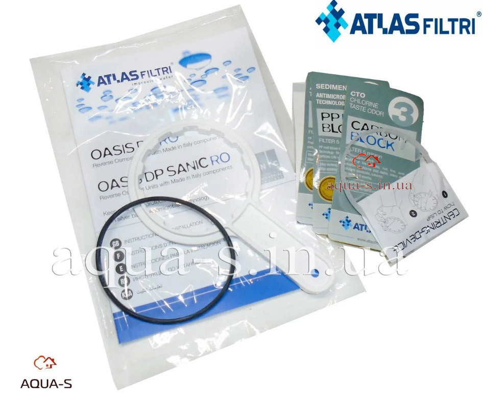 Система обратного осмоса Atlas Filtri OASIS DP SANIC PUMP UV с насосом и УФ-лампой (SE6075340) - фото 3 - id-p514047665