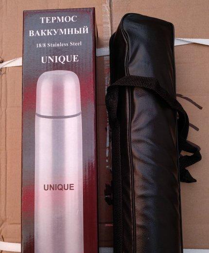 Термос металевий UN-1003, 0,75 л з чохлом, фото 1
