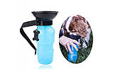 Портативна поїлка PET BOTTLE прогулянкова пляшка з чашею для собак, фото 5