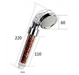 Лійка-насадка для душу SPA ENERGY c фільтром і турмалиновими гранулами 3в1, фото 5