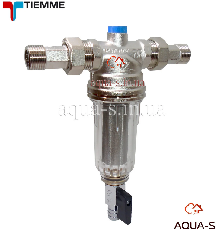 Фільтр тонкого очищення Tiemme DN 1/2" (до 65 °C) самопромивний (Італія) 3135SM