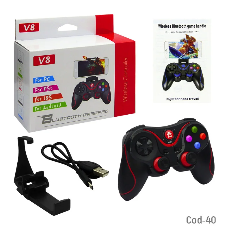 Ігровий бездротової Джойстик V8 Bluetooth для телефону Android / IOS / PC / PS3, Безпровідний Геймпад, фото 1