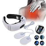 Електростимулятор масажер для шиї фізіотерапія Cervical vertebra Neck Massager, фото 3