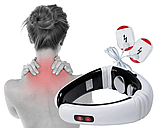 Електростимулятор масажер для шиї фізіотерапія Cervical vertebra Neck Massager, фото 4