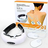 Електростимулятор масажер для шиї фізіотерапія Cervical vertebra Neck Massager, фото 5