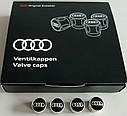 Комплект ковпачків на ніпель Audi, (4шт) оригінал  (80A071215), фото 2