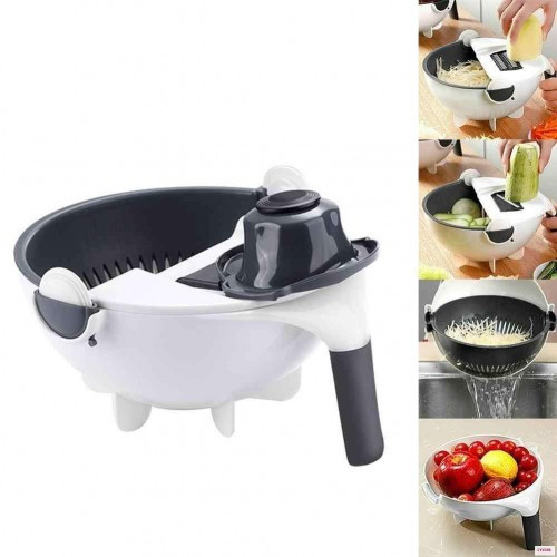 Багатофункціональна обертається овочерізка WET BASKET VEGETABLE CUTTER, фото 1