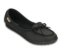 Туфлі жіночі мокасини Крокси Колорлайт оригінал / Crocs women's Wrap ColorLite Ballet Flat (16209), Чорні 37