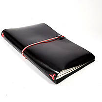 Блокнот чорний мідорі Midori А5 шкіряний натуральна шкіра м'яка шкіра, фото 4