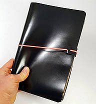 Блокнот чорний мідорі Midori А5 шкіряний натуральна шкіра м'яка шкіра, фото 5