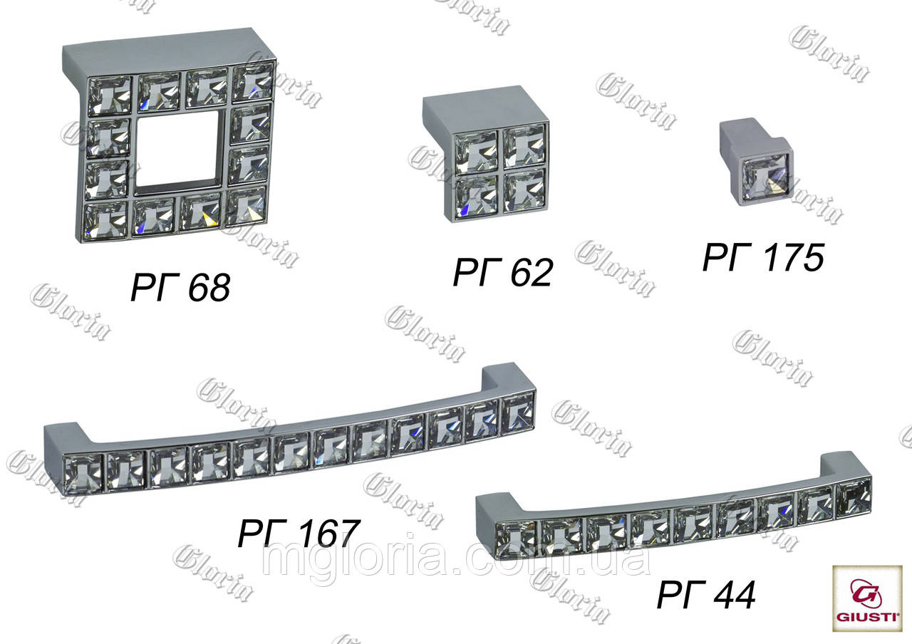 Ручки меблеві РГ 44, РГ 62, РГ 68, РГ 167, РГ 175