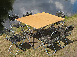 Туристичний стіл зі стільцями, складані меблі для пікніка, пром юа, "Кемпінг Ф2Х+6", купити