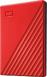 Зовнішній жорсткий диск 2.5" USB 4.0 TB WD My Passport Red (WDBPKJ0040BRD-WESN), фото 3