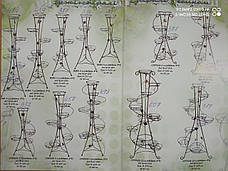 Підставка кована для квітів "Вежа" на 7 вазонів, фото 2