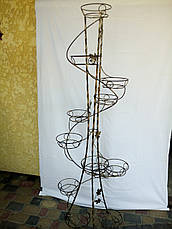 Підставка кована для квітів "Спіраль кручена" на 12 вазонів, фото 2