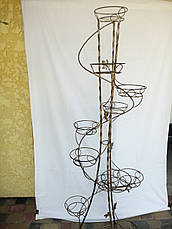 Підставка кована для квітів "Спіраль кручена" на 12 вазонів, фото 4