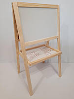 Мольберт дерев'яний магнітний нефарбований з полицею ТМ Мася