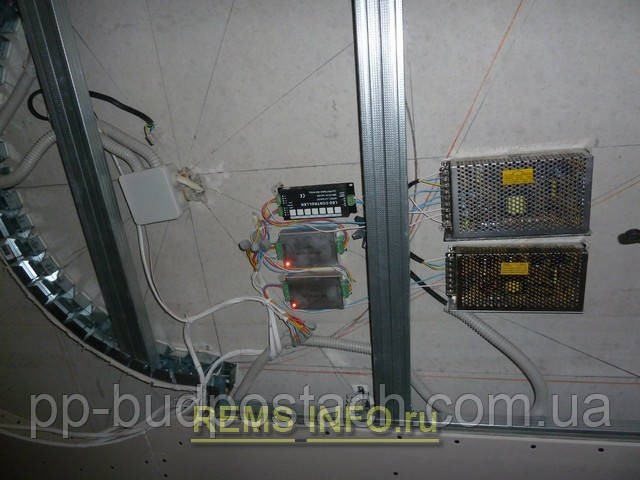 Інструкція по збірці спіральної стелі з гіпсокартону з підсвічуванням