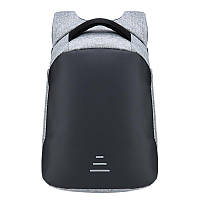 Рюкзак Baibu c захистом від кишенькових злодіїв і з USB зарядним пристроєм сірий