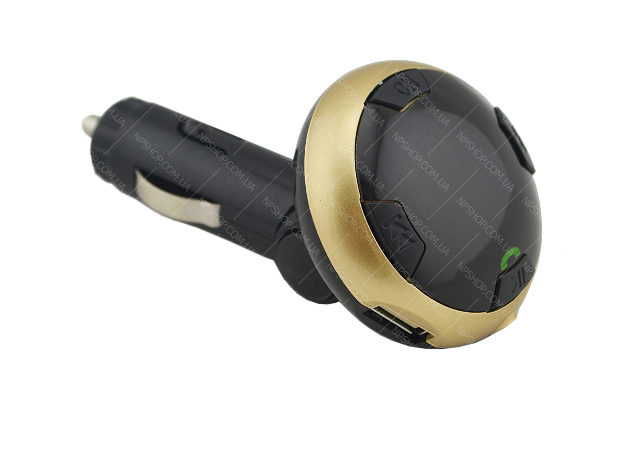 Автомобільний FM трансмітер MP3 MOD Q8 Bluetooth золотий
