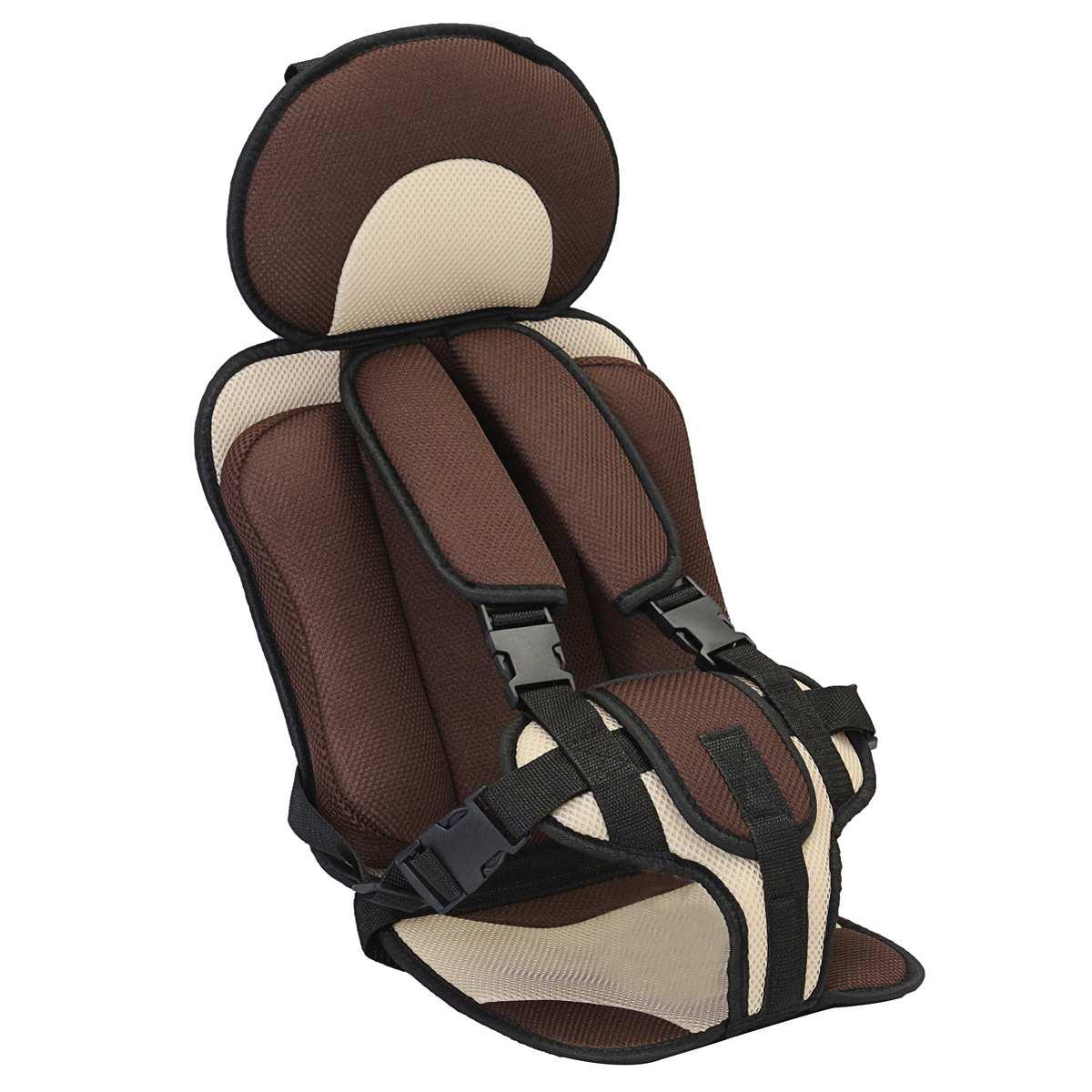 Дитяче безкаркасне автокрісло Child Car Seat коричневий