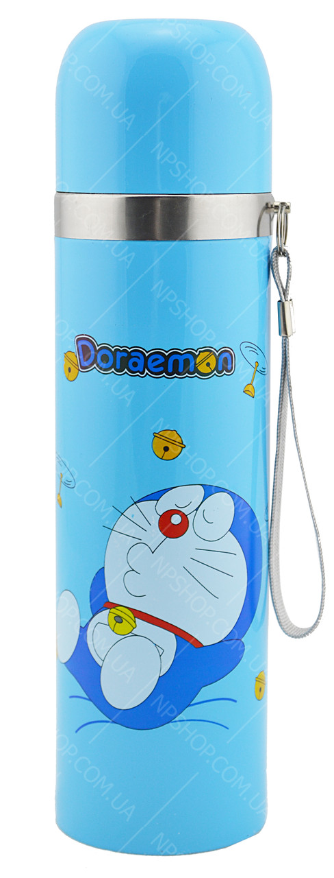 Дитячий термос Doraemon GB/T2332-97 500мл металевий блакитний