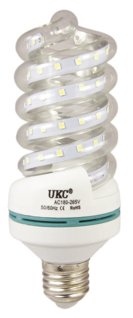 Світлодіодна LED лампочка UKC E27 7W спіральна 4023