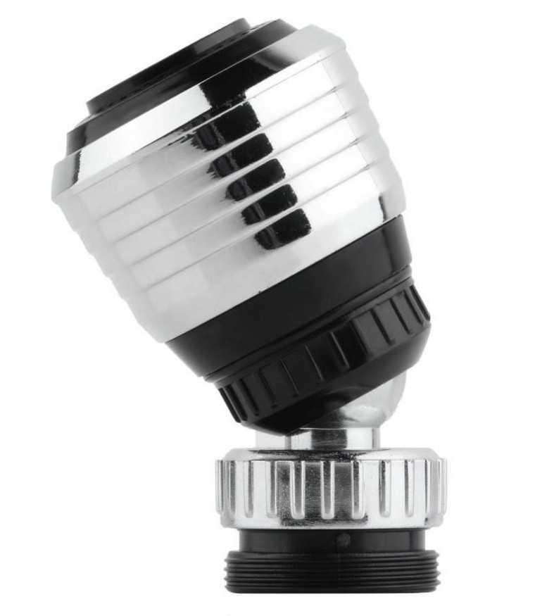 Поворотна насадка на кран, аератор води, дифузор Water Saver Black (4645)