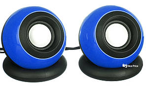 Комп'ютерні колонки акустика USB 2.0 D008 Blue
