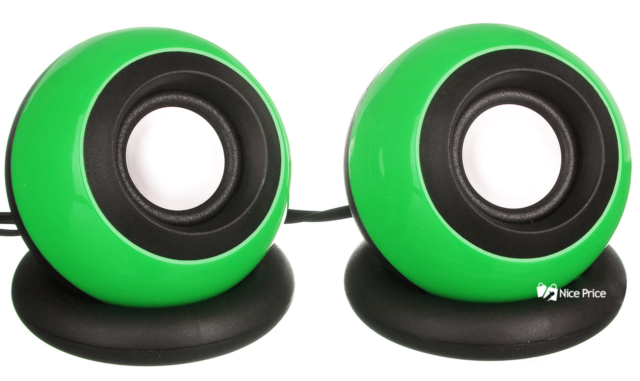 Комп'ютерні колонки акустика USB 2.0 D008 Green