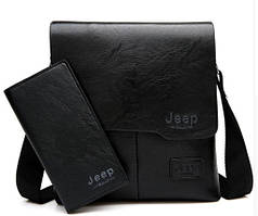 Чоловіча сумка Jeep Buluo + гаманець Jeep Buluo чорний