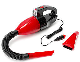 Автомобільний пилосос з ліхтарем Vacuum Cleaner червоний
