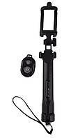 Монопод-тринога bluetooth штатив палиця з кнопкою для селфи 6821