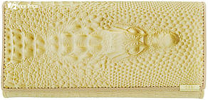 Жіночий гаманець з тисненням крокодила Banyanu бежевий