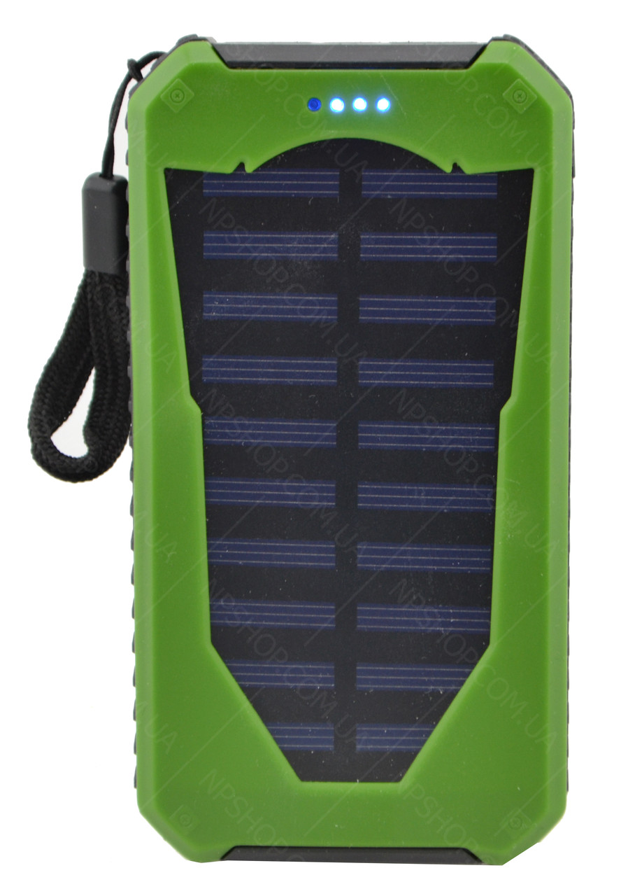 Сонячне зарядний пристрій Power Bank 25800 mAh Green