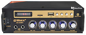Підсилювач звуку MAX SN-838BT MP3 FM Bluetooth Black/Gold (4004)